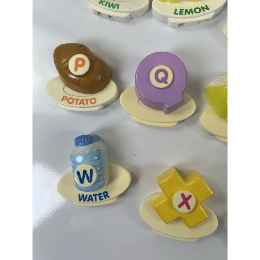 Vtech ABC Food Fun Fridge Phonics Learning Toy Magnet Lot Replacement 24 Letters